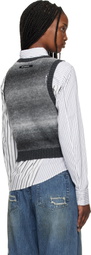Andersson Bell Gray Back Knit Argyle Patched Vest
