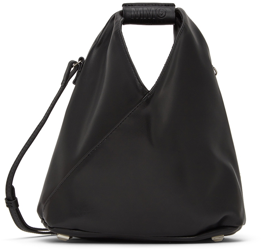 MM6 Maison Margiela Black Faux-Leather Triangle Bag MM6 Maison Margiela