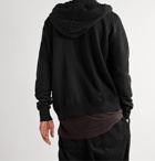 Rick Owens - DRKSHDW Panelled Fleece-Back Cotton-Jersey and Shell Zip-Up Hoodie - Black