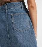 Loewe Draped denim miniskirt