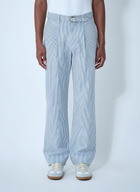 Noah Seersucker Belted Single-Pleat Pants