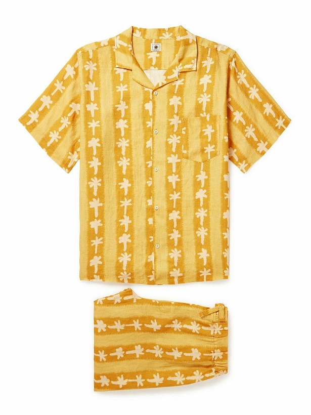 Photo: Desmond & Dempsey - Printed Cotton-Voile Pyjama Set - Yellow