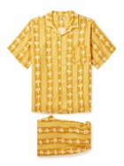 Desmond & Dempsey - Printed Cotton-Voile Pyjama Set - Yellow