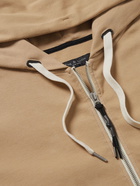 Rag & Bone - Future Staples Damon Logo-Appliquéd Organic Cotton-Jersey Zip-Up Hoodie - Brown