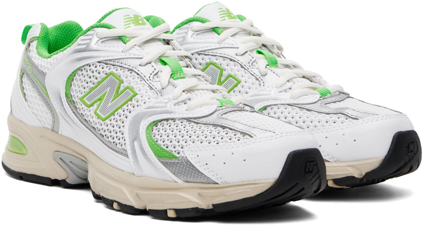 ほぼ未使用＜New Balance＞GR530 ECO ホワイト　23㌢ New Balance White & Green 530 Sneakers New Balance