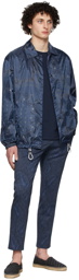 Etro Navy Paisley Bandana Over Shirt