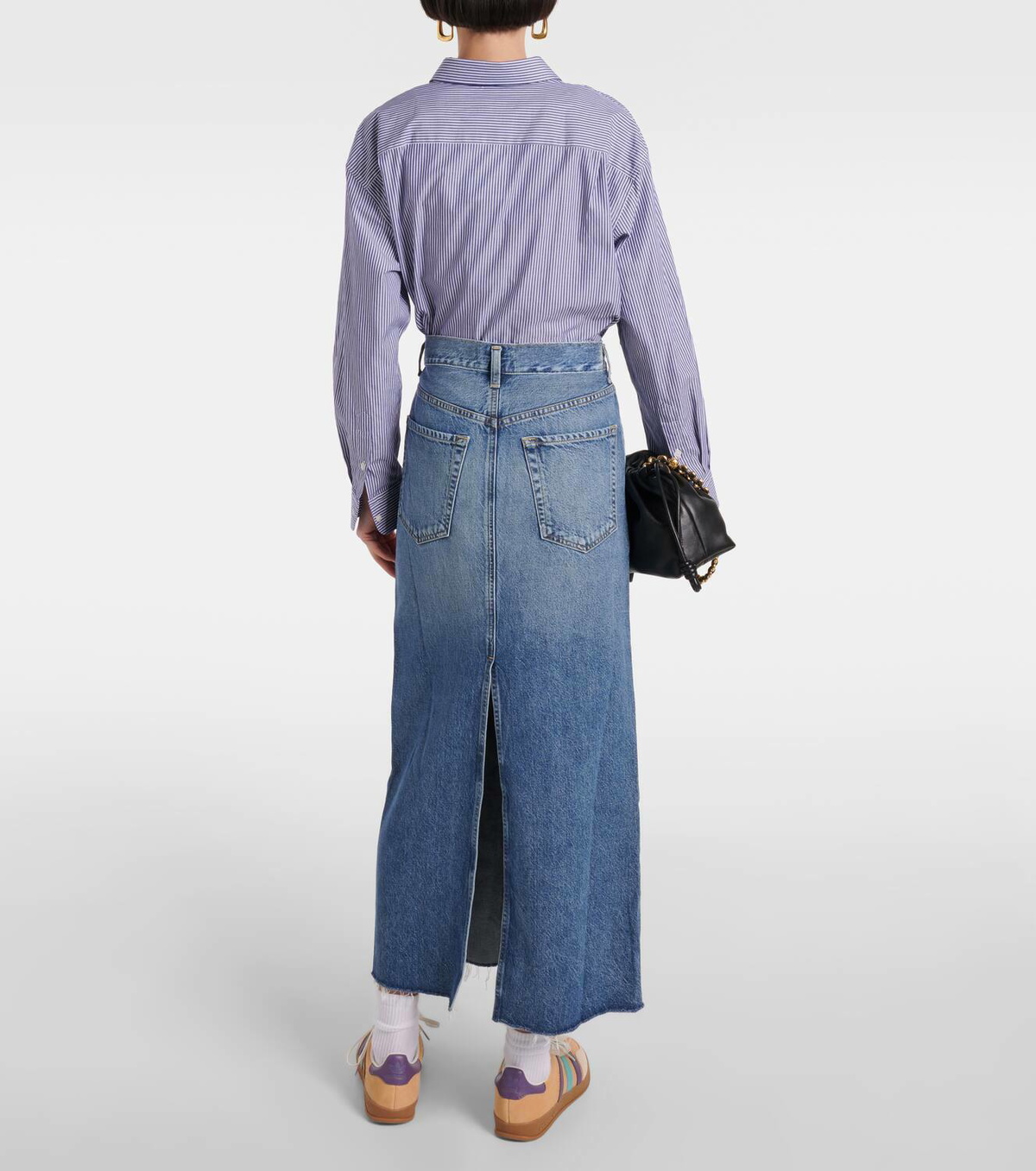 Citizens of Humanity Circolo Reworked denim maxi skirt