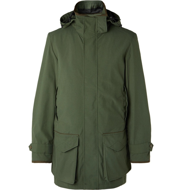 Photo: James Purdey & Sons - Snipe Shell Hooded Coat - Green