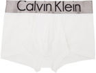 Calvin Klein Underwear Three-Pack White Steel Microfiber Boxers