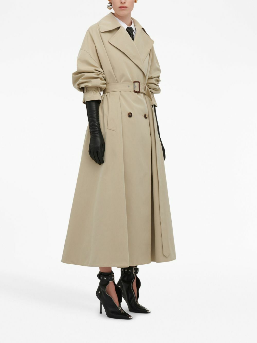 【関税込み】alexander mcqueen TRENCH ALEXANDER MCQUEEN - Organic Cotton Trench Coat Alexander McQueen
