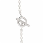 NUMBERING Men's Pearl Toggle Necklacec in White