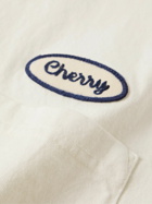 CHERRY LA - Logo-Appliquéd Cotton-Jersey T-Shirt - Neutrals