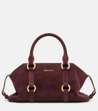 McQueen Farringdon Small suede tote bag