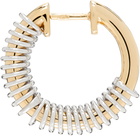 Rainbow K Gold & White Gold Versus Small Single Earring