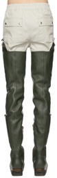 Rick Owens Green Thigh-High Bauhaus Ballast Boots