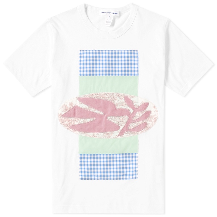 Photo: Comme des Garcons SHIRT x Alexis Beauclair Gingham Shield Tee White