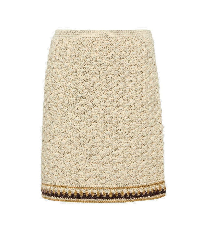 Photo: Tory Burch Crochet cotton-blend miniskirt