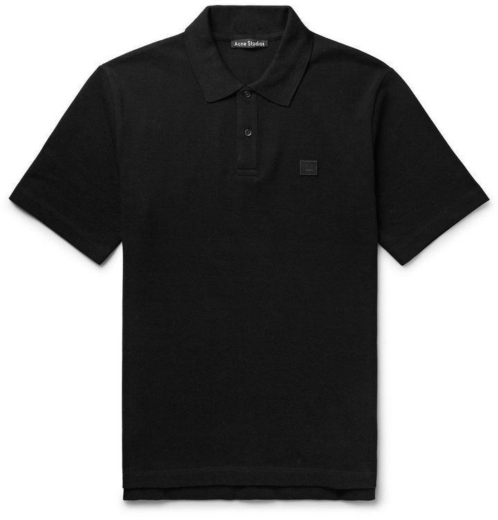 Photo: Acne Studios - Elton Cotton-Piqué Polo Shirt - Men - Black