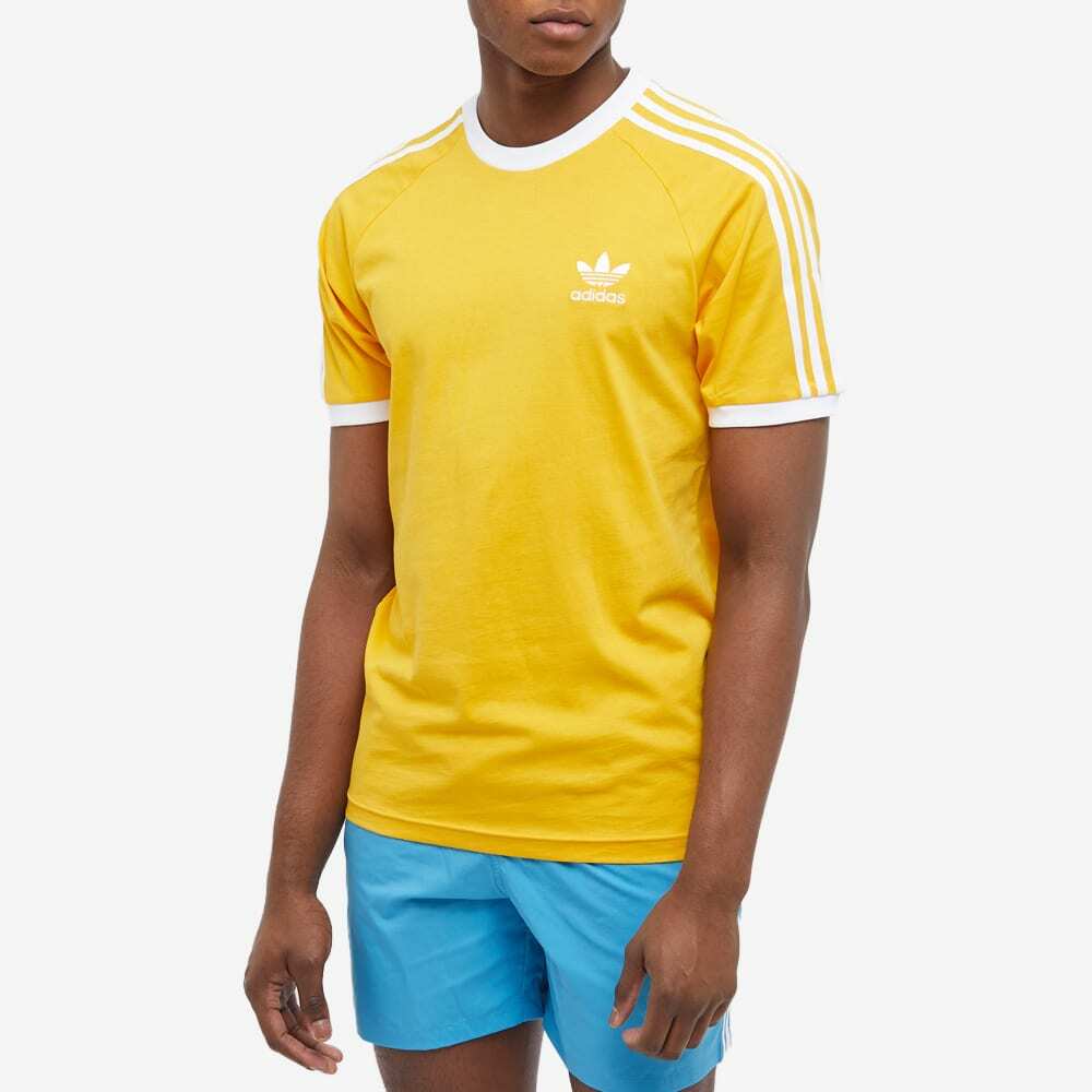 Adidas Men's 3-Stripes T-Shirt in Active Gold adidas