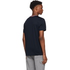 Moncler Navy Maglia Contrast Collar T-Shirt