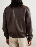 SAINT LAURENT - Leather Jacket - Brown