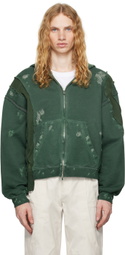 CMMAWEAR Green C Contrast Panel Reworked Hoodie
