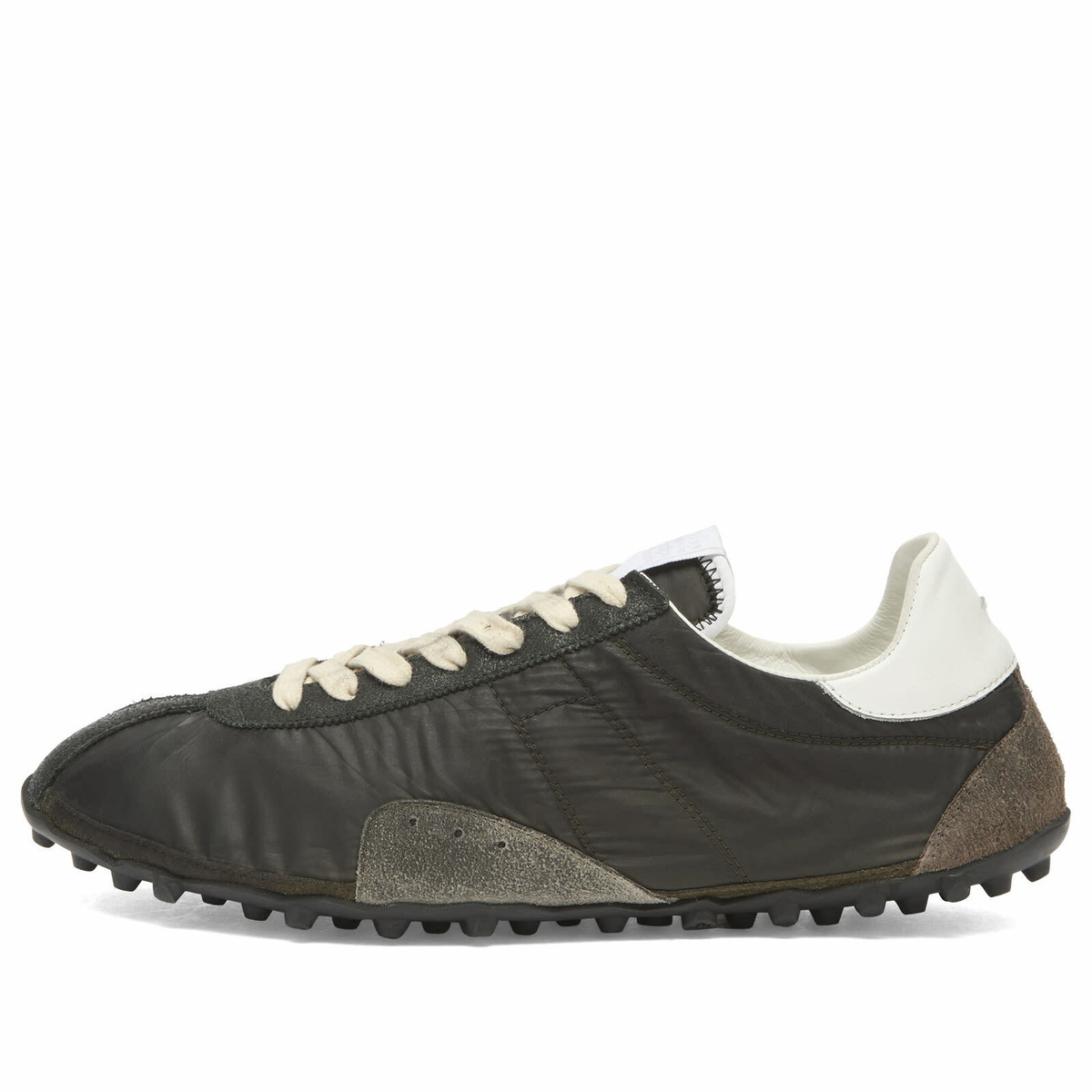 Maison Margiela Men's Nylon Sprinter Sneaker in Dusty Green/Black