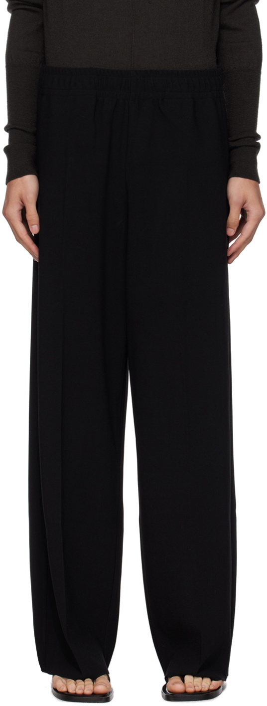 Birrot Black Drawstring Trousers