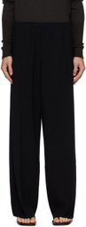 Birrot Black Drawstring Trousers