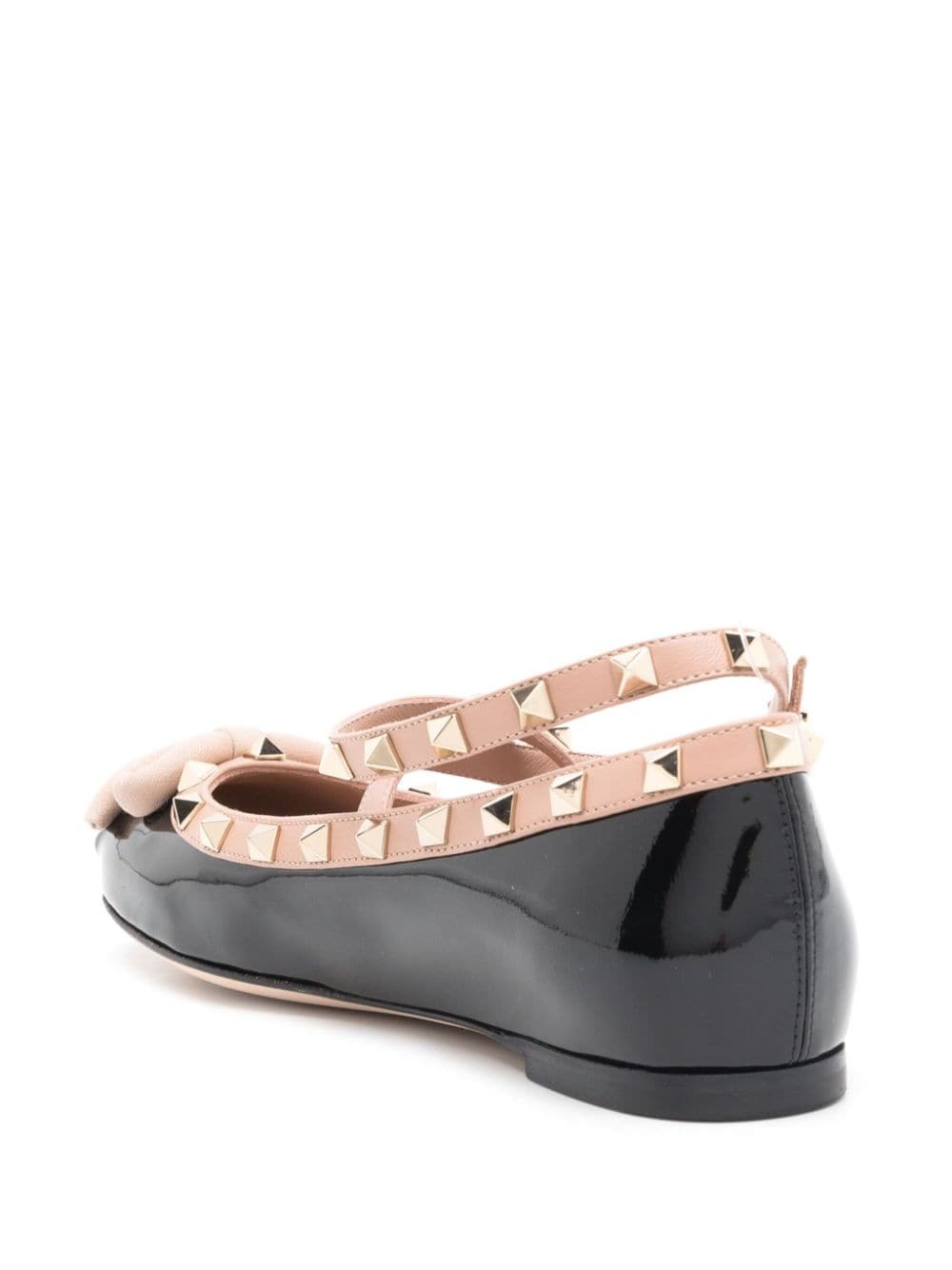 VALENTINO GARAVANI - Rockstud Patent Leather Ballet Flats Valentino ...