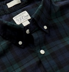 J.Crew - Secret Wash Slim-Fit Button-Down Collar Checked Stretch-Organic Cotton Shirt - Blue