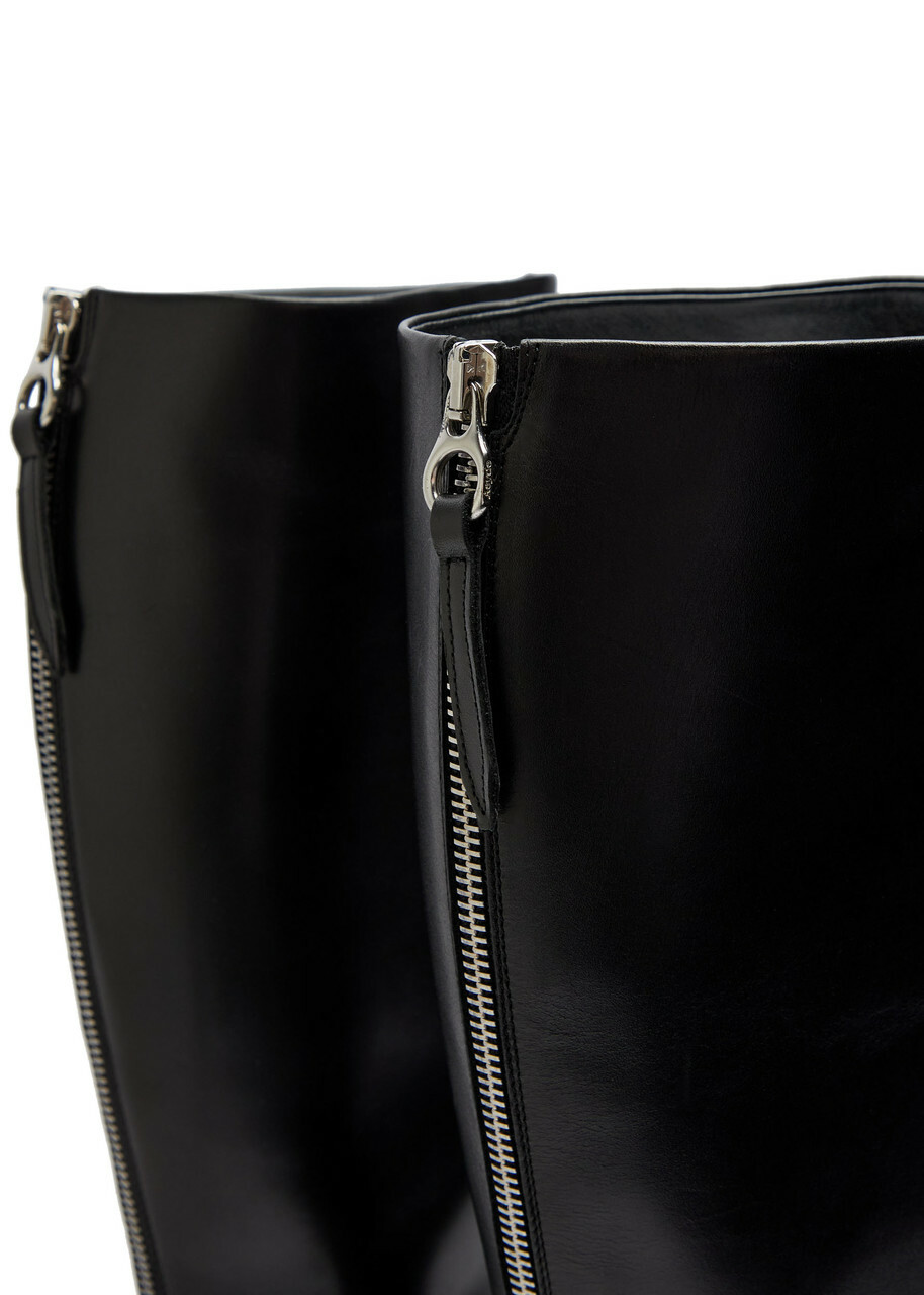 Aeyde Klea 60 Leather Knee-high Boots Black