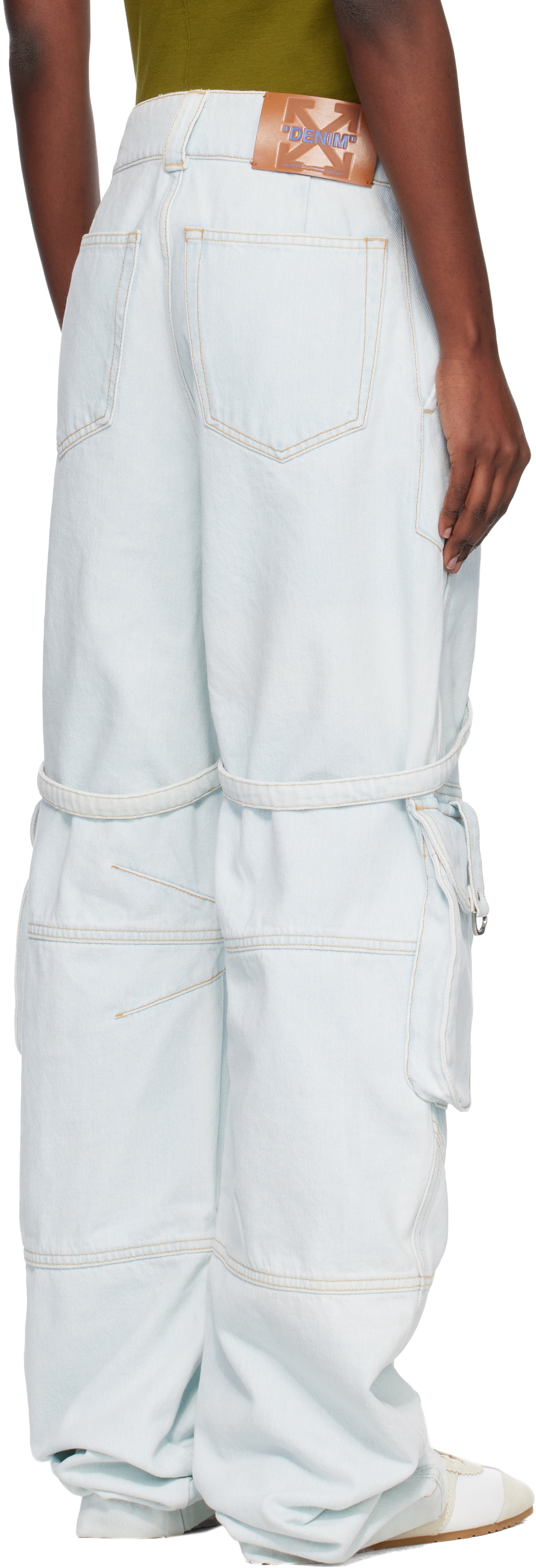 Off-White Blue Cargo Denim Jeans