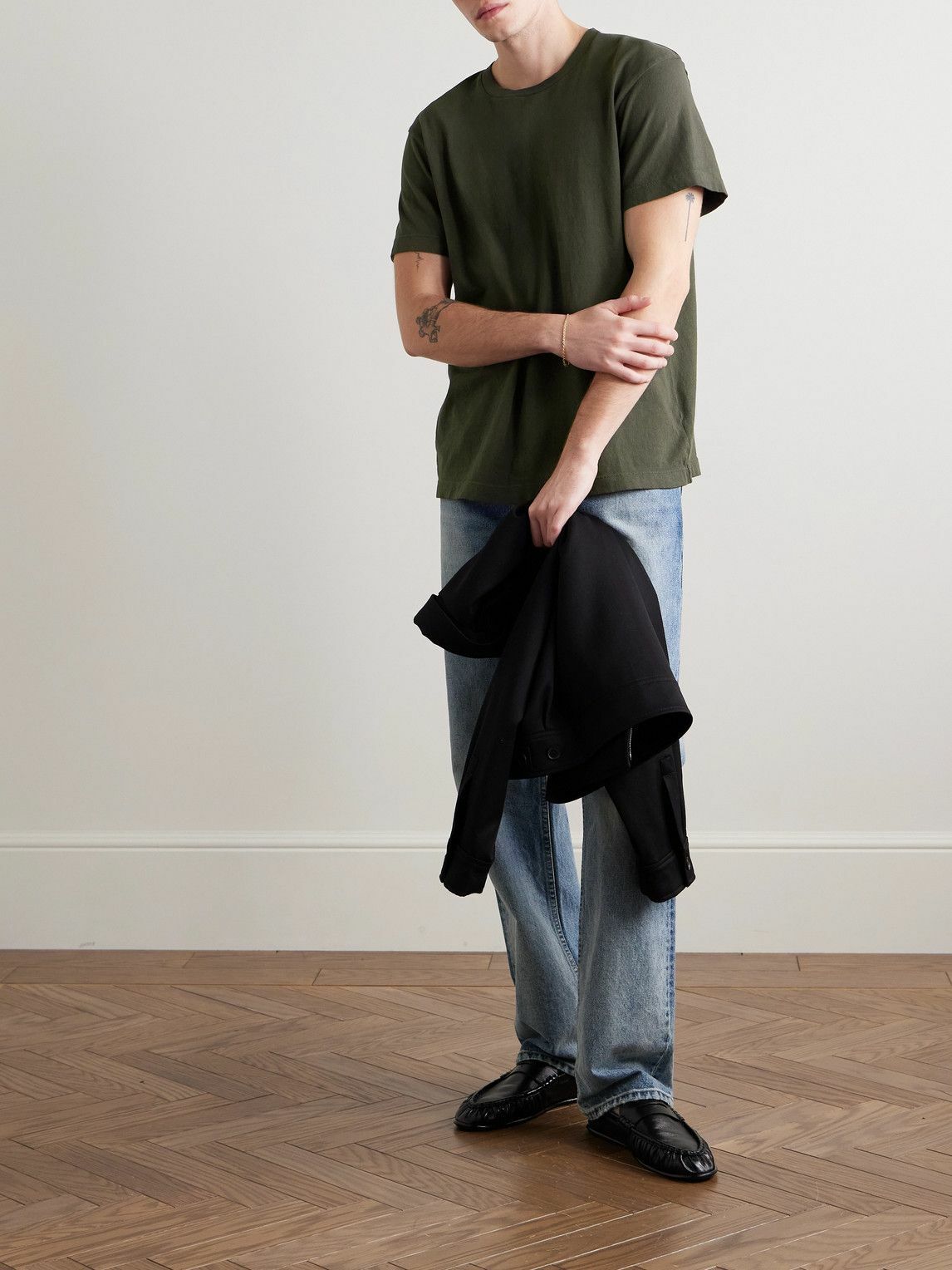 Nili Lotan - Bradley Cotton-Jersey T-Shirt - Green Nili Lotan