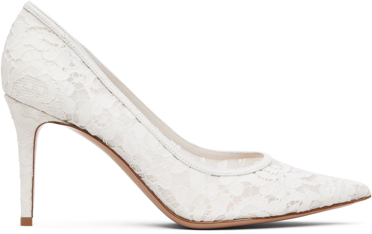 Gianvito Rossi White Claudia 85 Heels