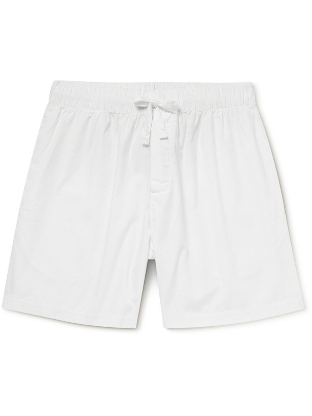 Photo: TEKLA - Organic Cotton-Poplin Pyjama Shorts - White