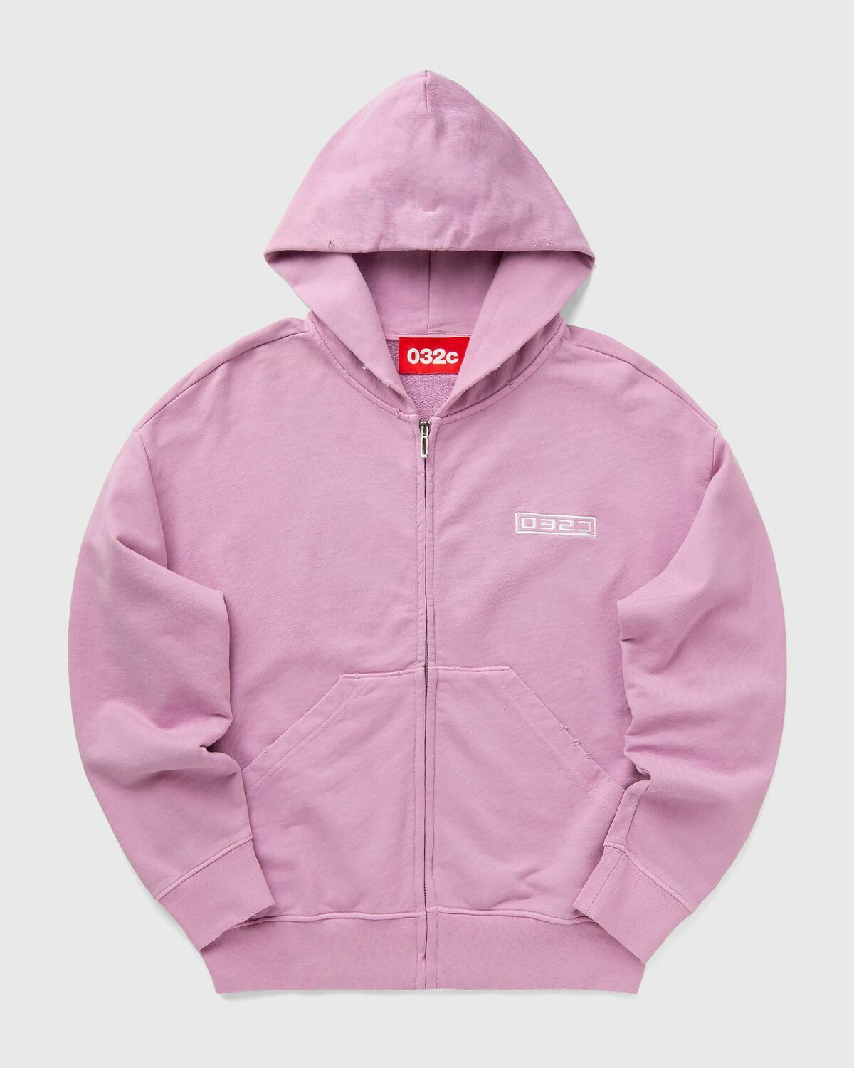 032c ROUTINE ZIP HOODIE pink Womens Hoodies/Zipper