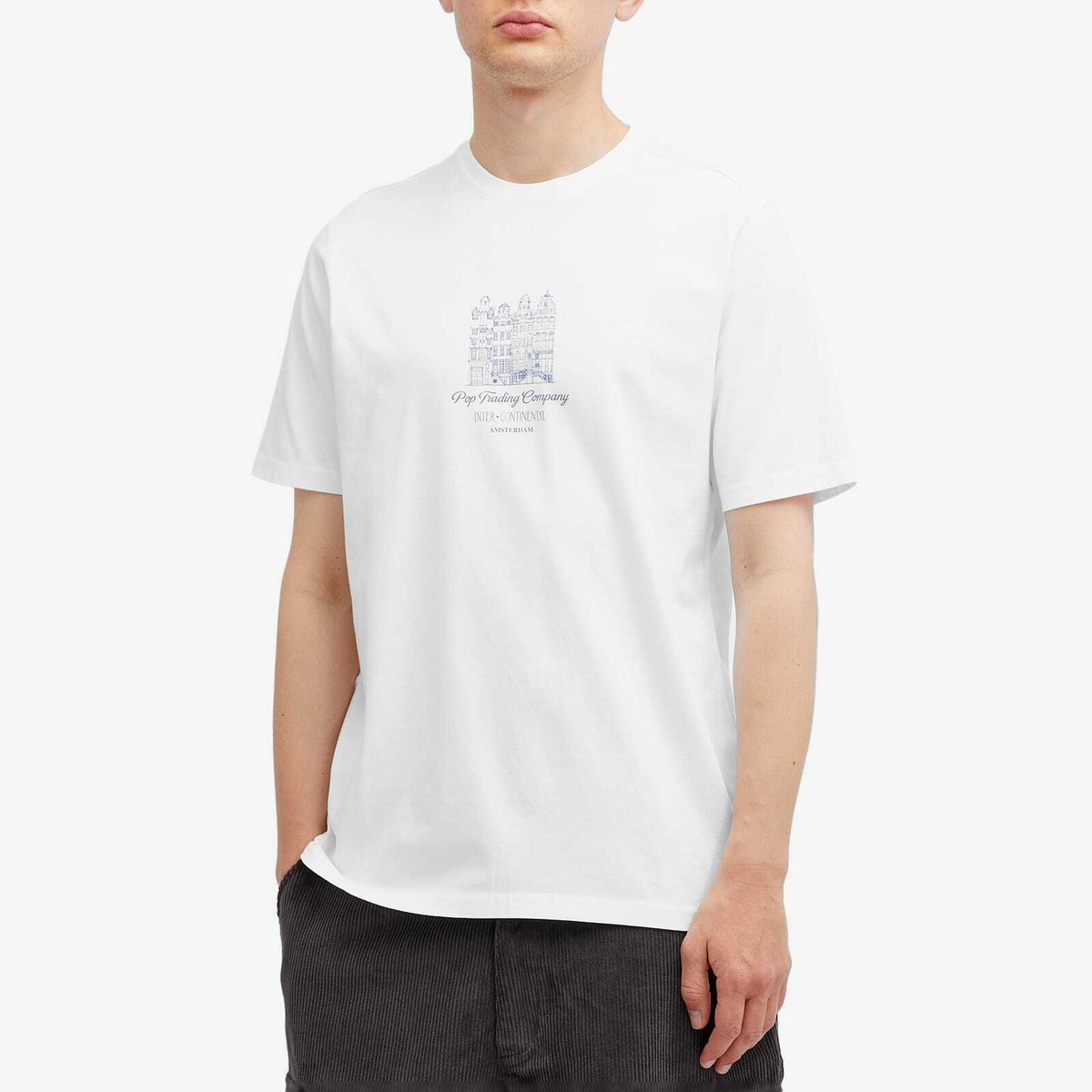 Pop Trading Company Men's Continental T-Shirt in White