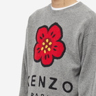 Kenzo Men's Logo Intarsia Crew Knit in Misty Grey