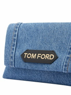 TOM FORD - Mini Denim & Leather Bag W/ Chain