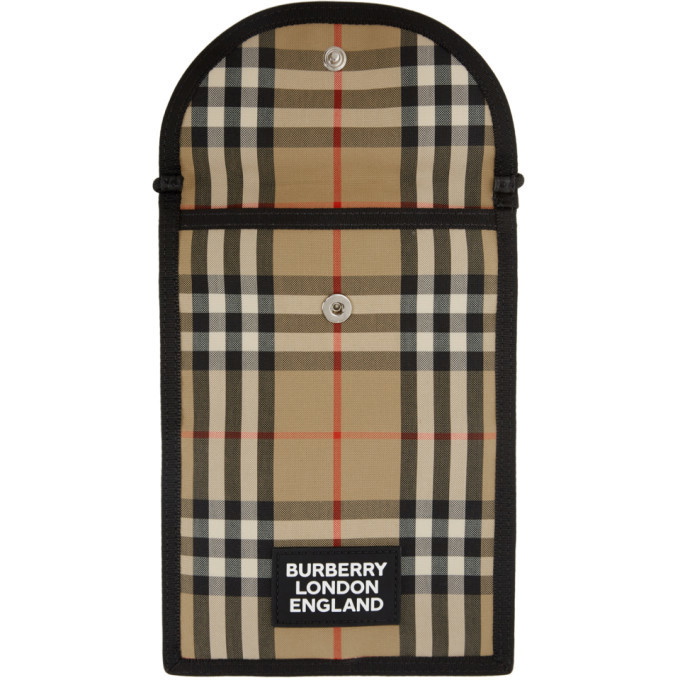 Burberry Beige Vintage Check Micro Bag
