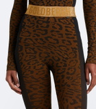 Goldbergh Caitlyn leopard-print ski leggings