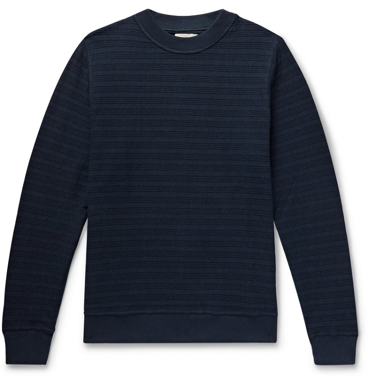 Photo: Oliver Spencer - Robin Ribbed Organic Cotton-Jersey Sweatshirt - Blue