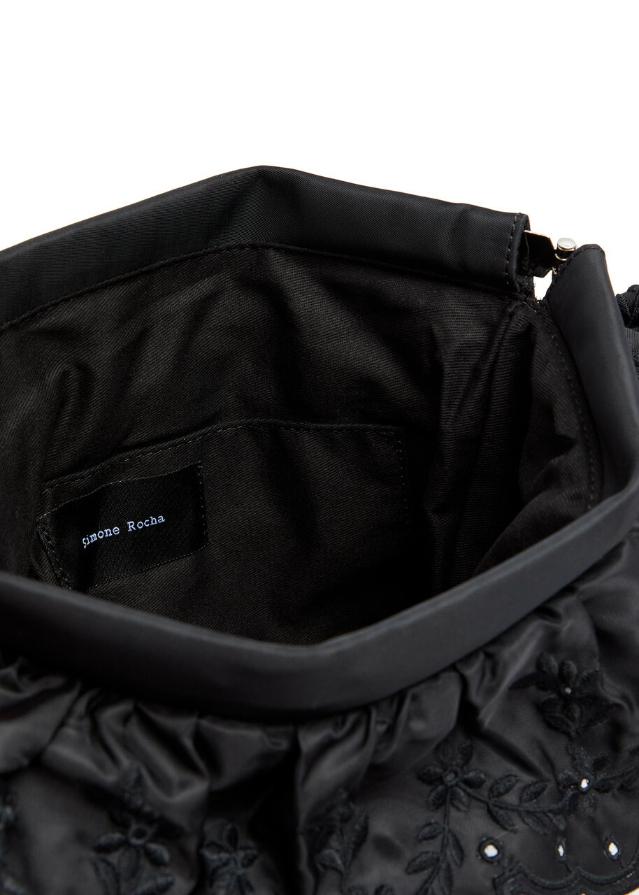 Simone Rocha Pillowcase Embroidered Padded Clutch - Black - One Size