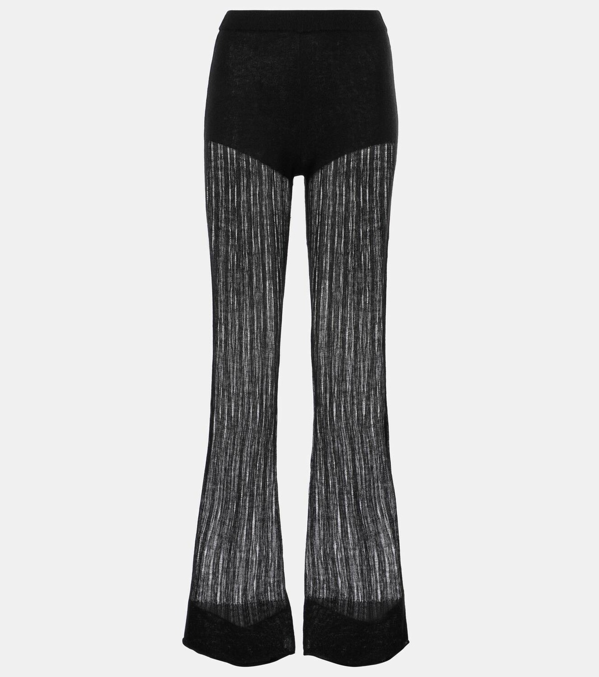 Didu Low-rise faux leather flared pants