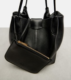 Loro Piana Bale Softy Small leather bucket bag