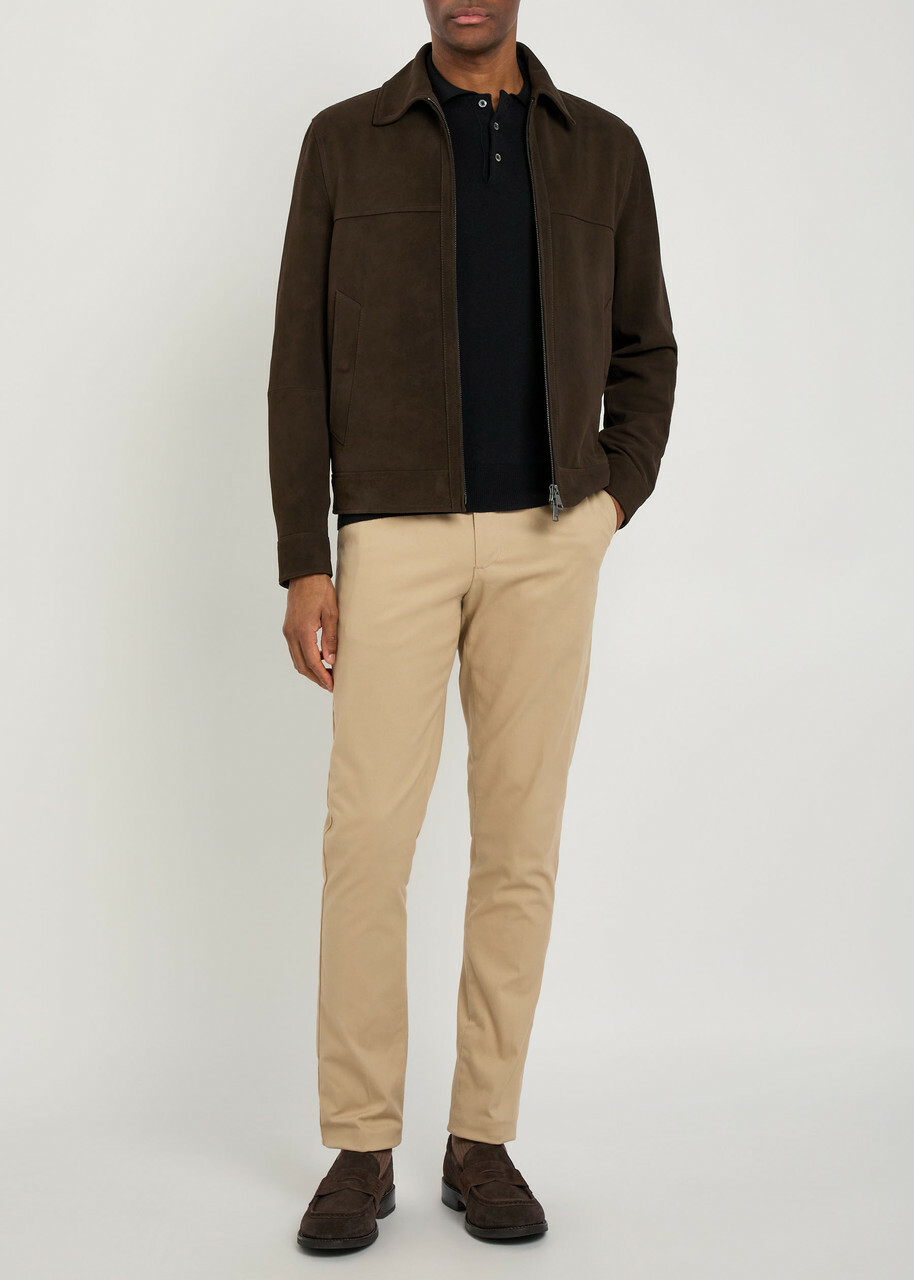 Aurélien Urban Stretch-cotton Trousers Beige