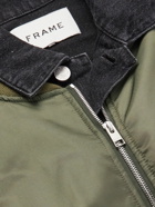 FRAME - Panelled Shell Denim Jacket - Green