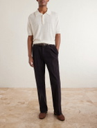 PIACENZA 1733 - Silk and Linen-Blend Polo Shirt - Neutrals