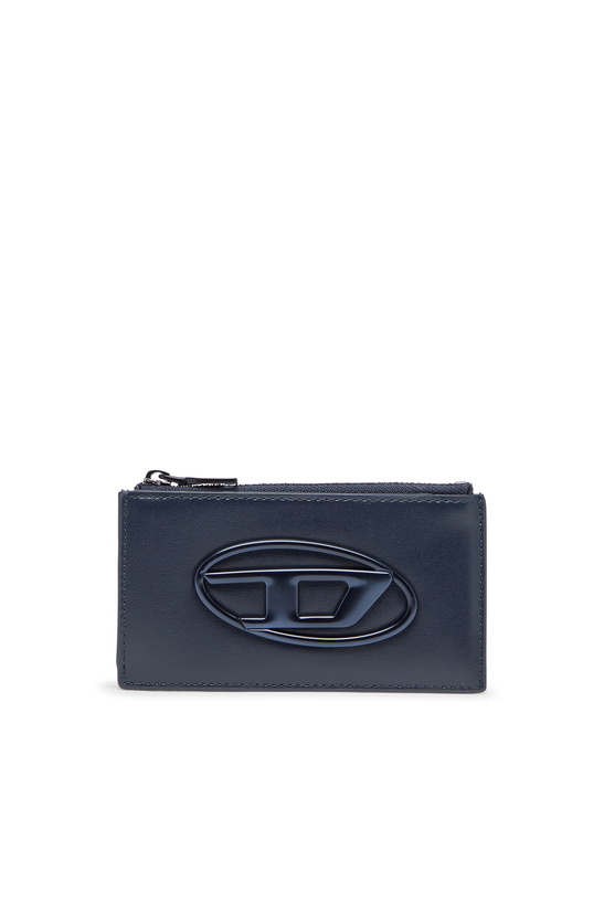 Photo: Diesel Leather card holder - Small Wallets Mens in Blue